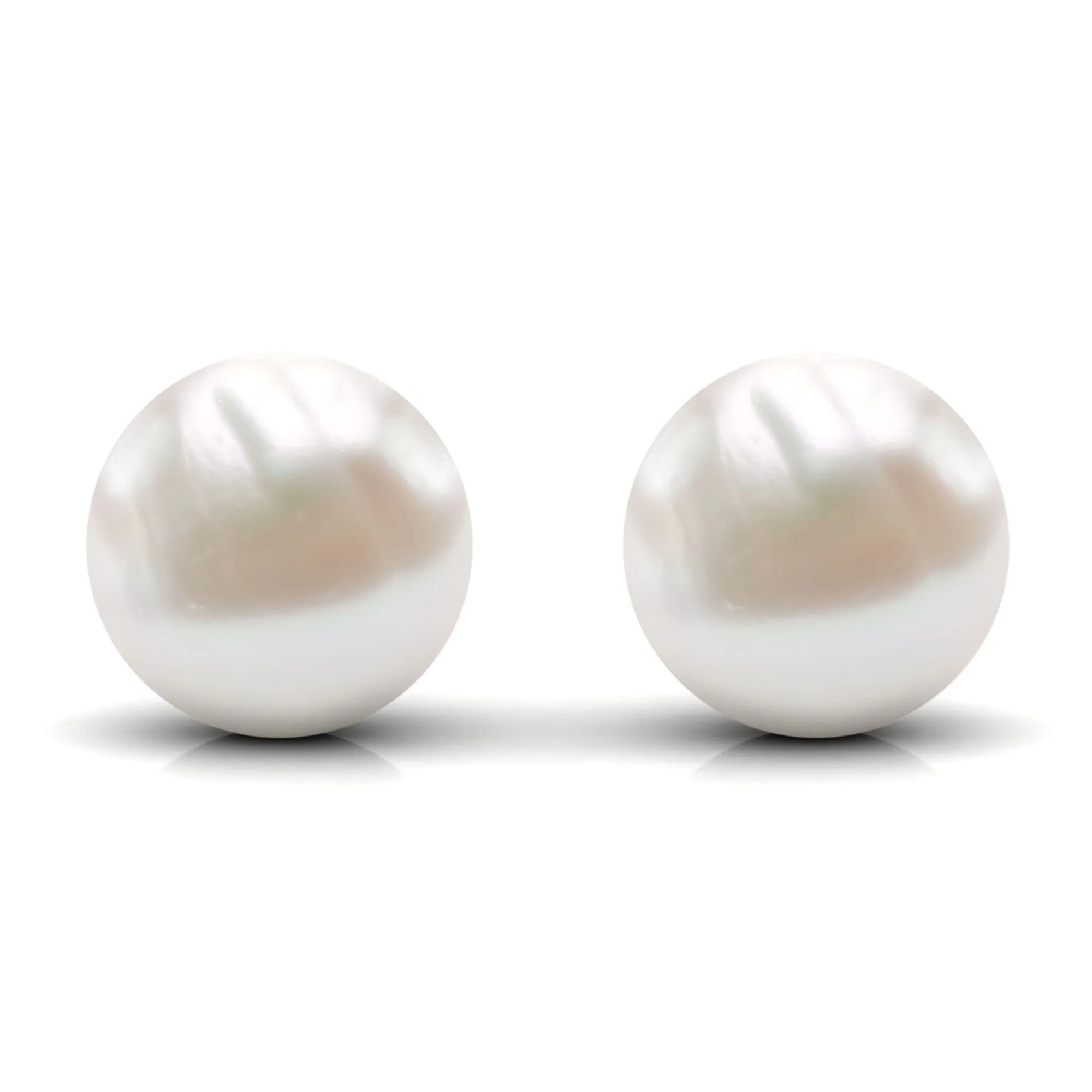 Simple Freshwater Pearl Solitaire Stud Earrings
