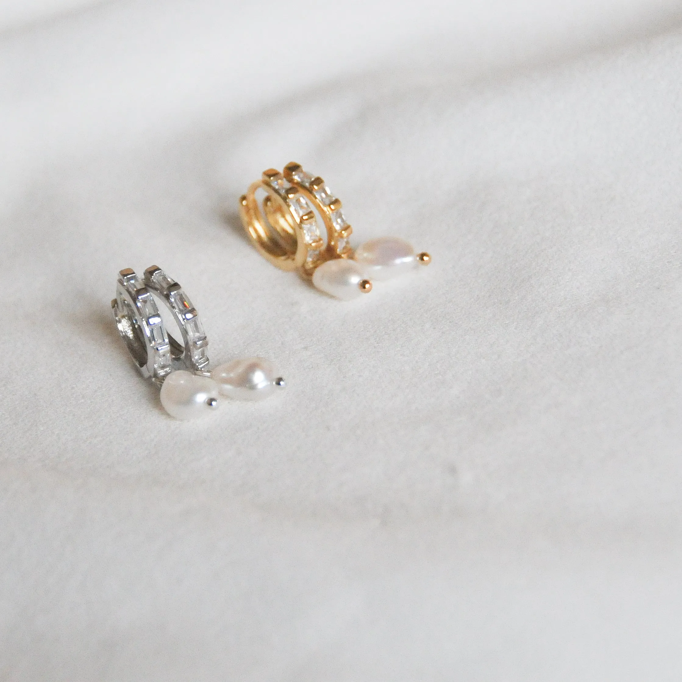 Single Pearl Earrings