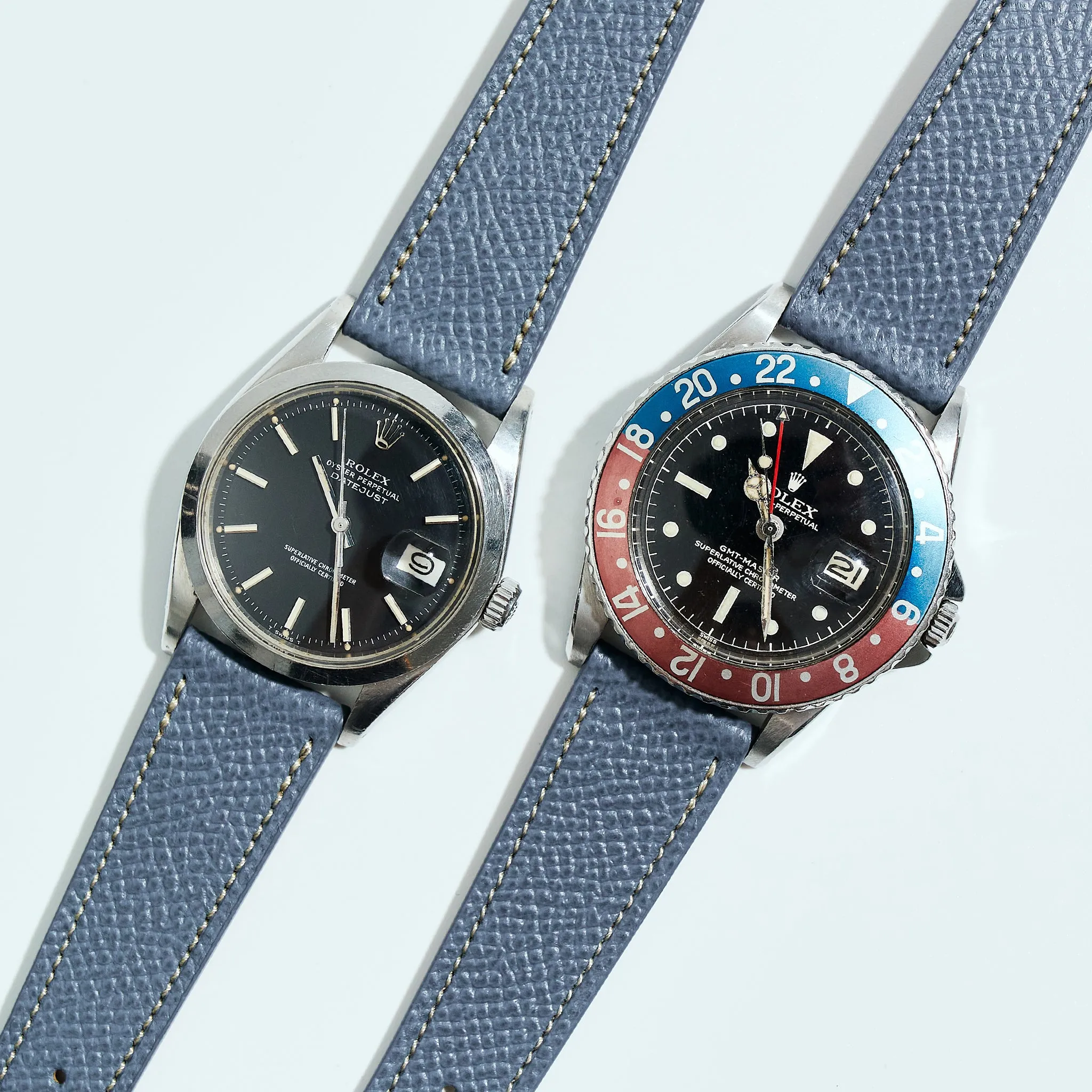 SLATE BLUE GRAINED CALF STANDARD STRAP