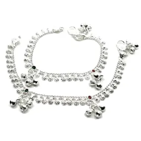 Solid Silver Kids Anklets Ankle chain 5.8"