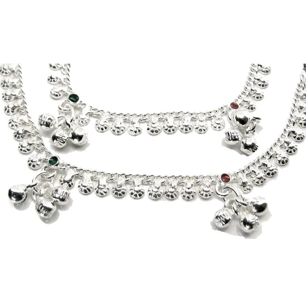 Solid Silver Kids Anklets Ankle chain 5.8"