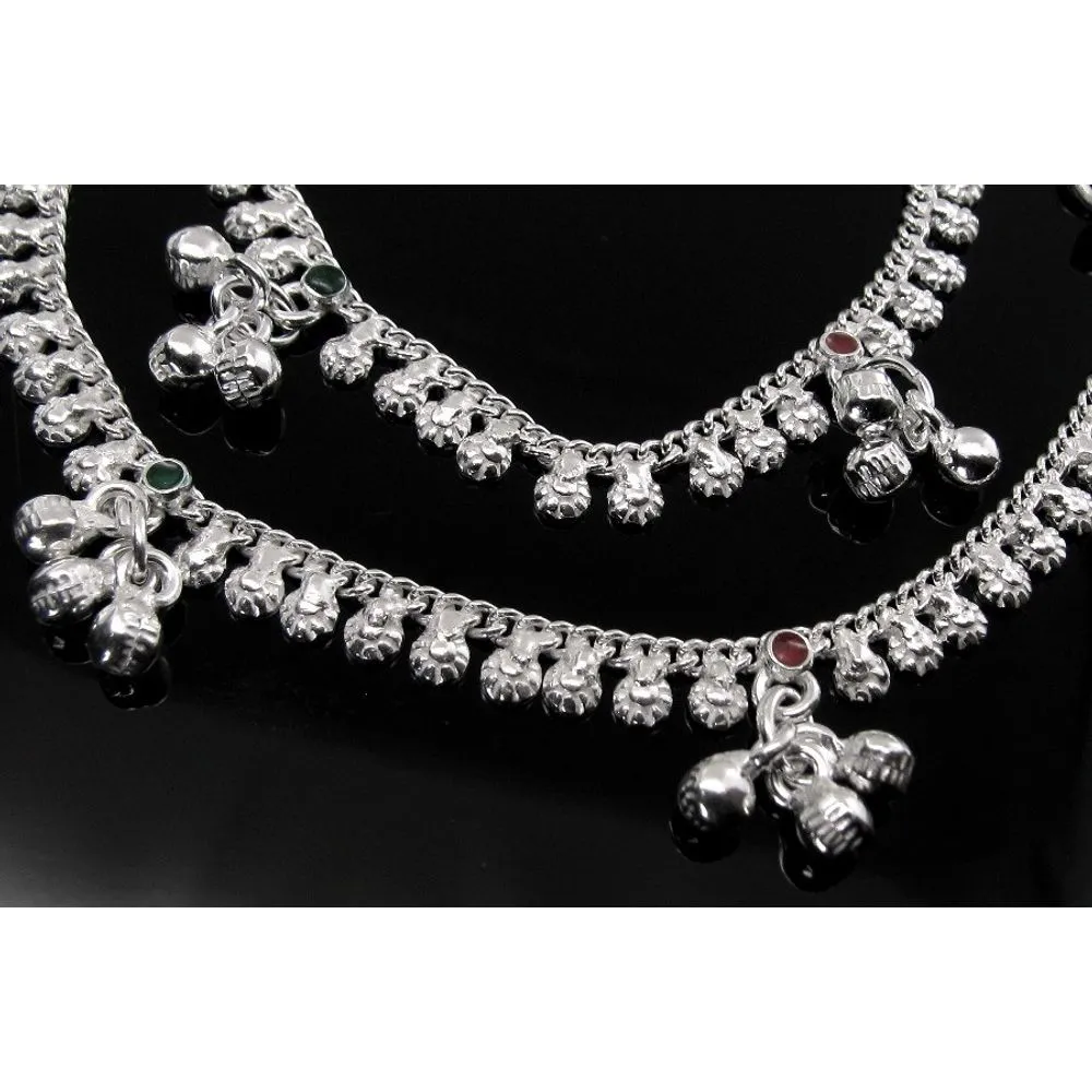 Solid Silver Kids Anklets Ankle chain 5.8"
