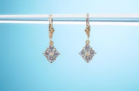 Star Dust Kite Shaped Diamond Earrings with Natural Diamonds