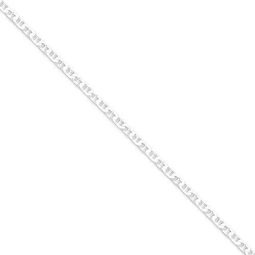 Sterling Silver Flat Anchor Chain Bracelet