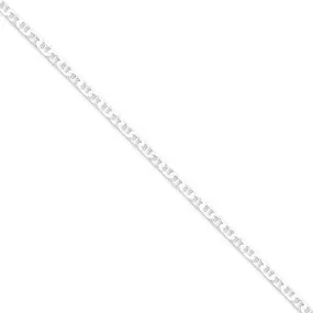 Sterling Silver Flat Anchor Chain Bracelet