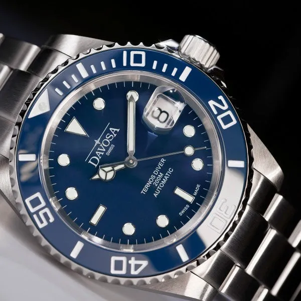 Ternos Ceramic Automatic 200m Blue Diving Watch 16155540