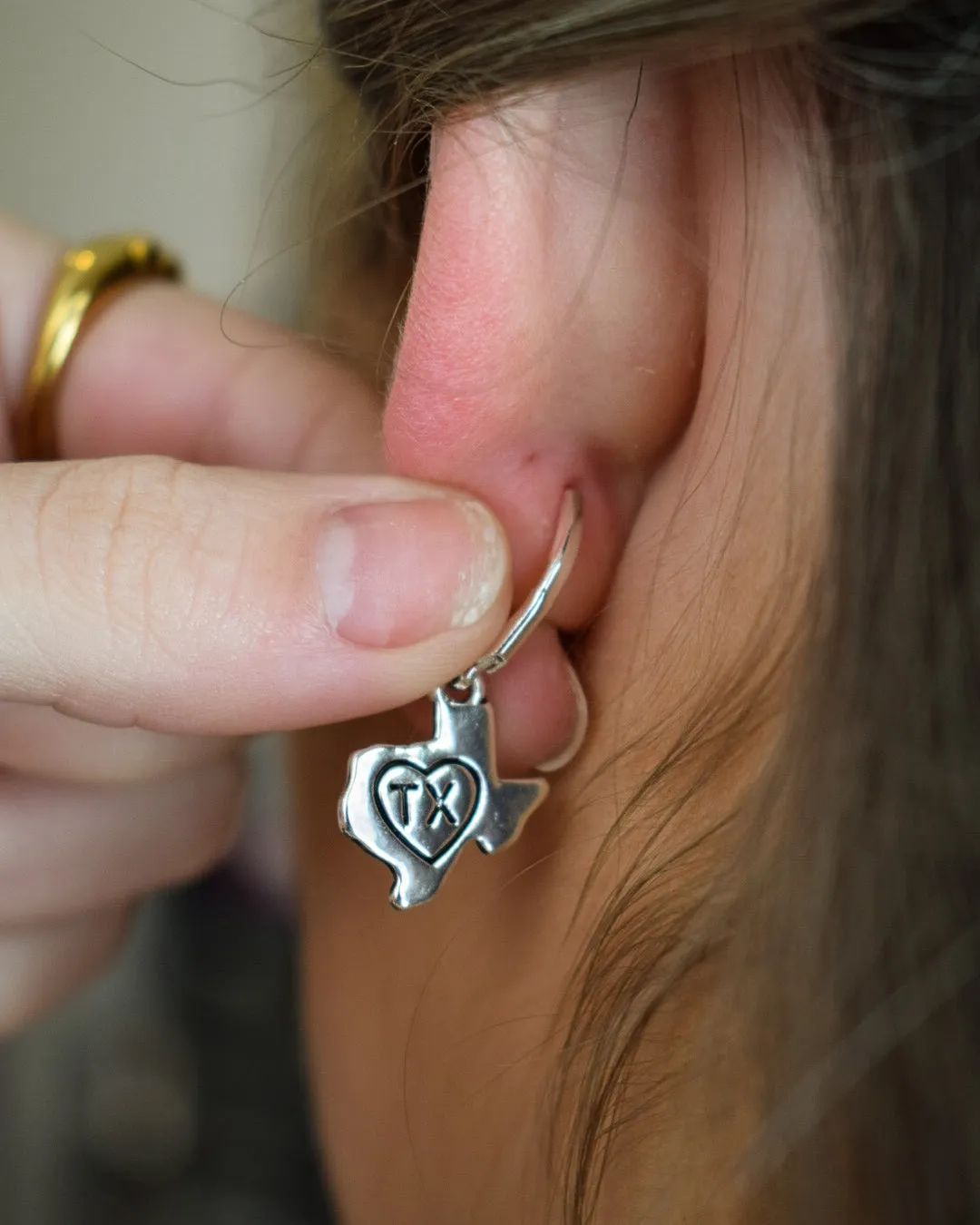 TEXAS DANGLE EARRINGS - SILVER