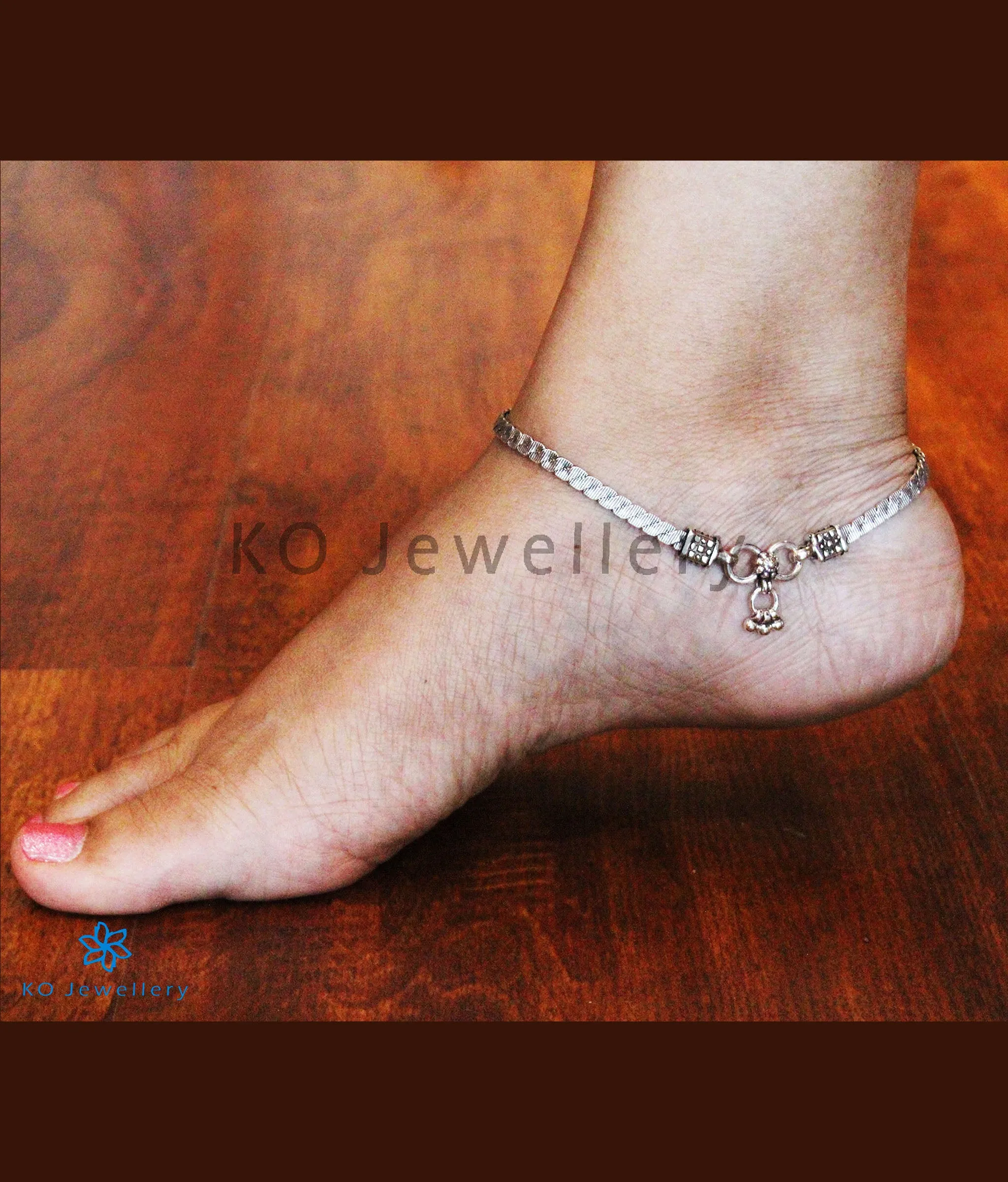The Sparsh Silver Anklets