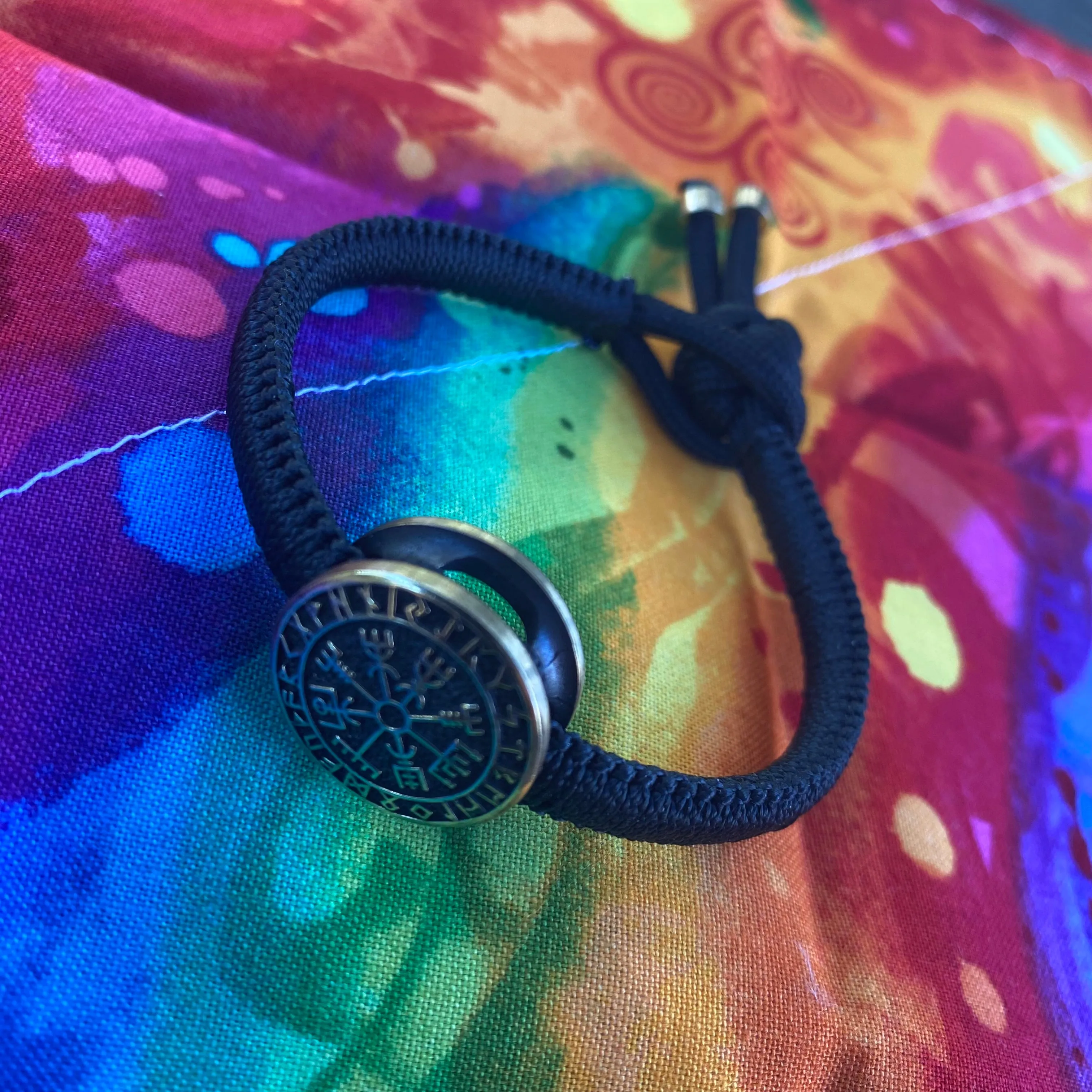 Thin Ægishjálmur and Vegvisir bracelets