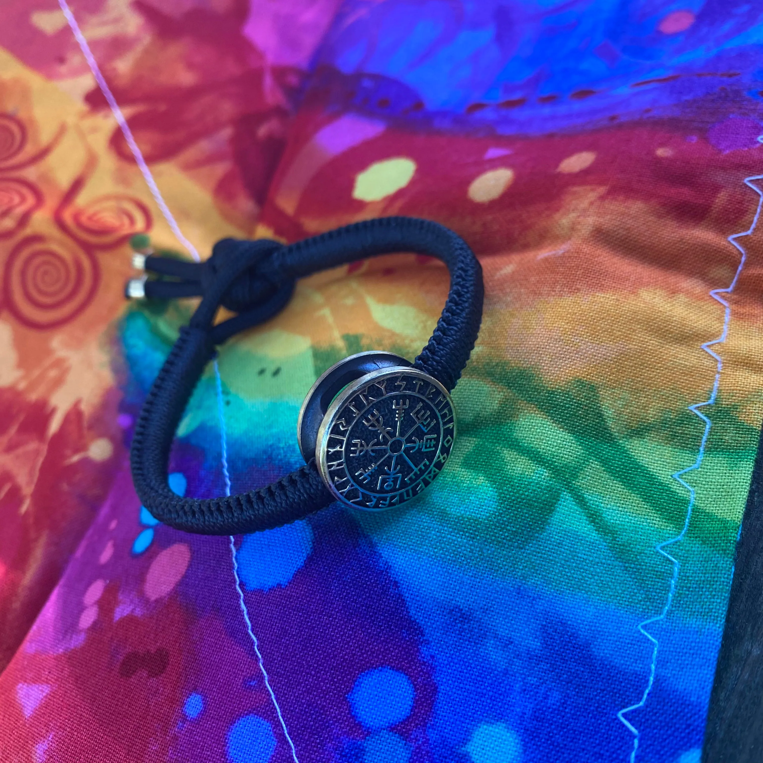 Thin Ægishjálmur and Vegvisir bracelets