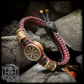 Thin Ægishjálmur and Vegvisir bracelets