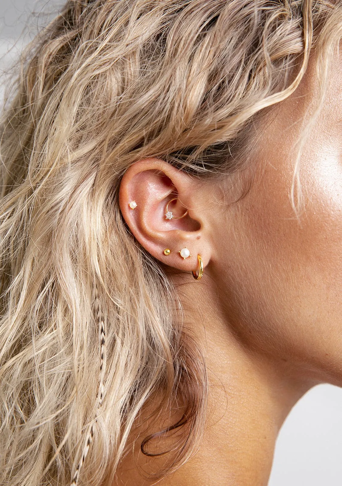 Thin Hoop Piercing Gold