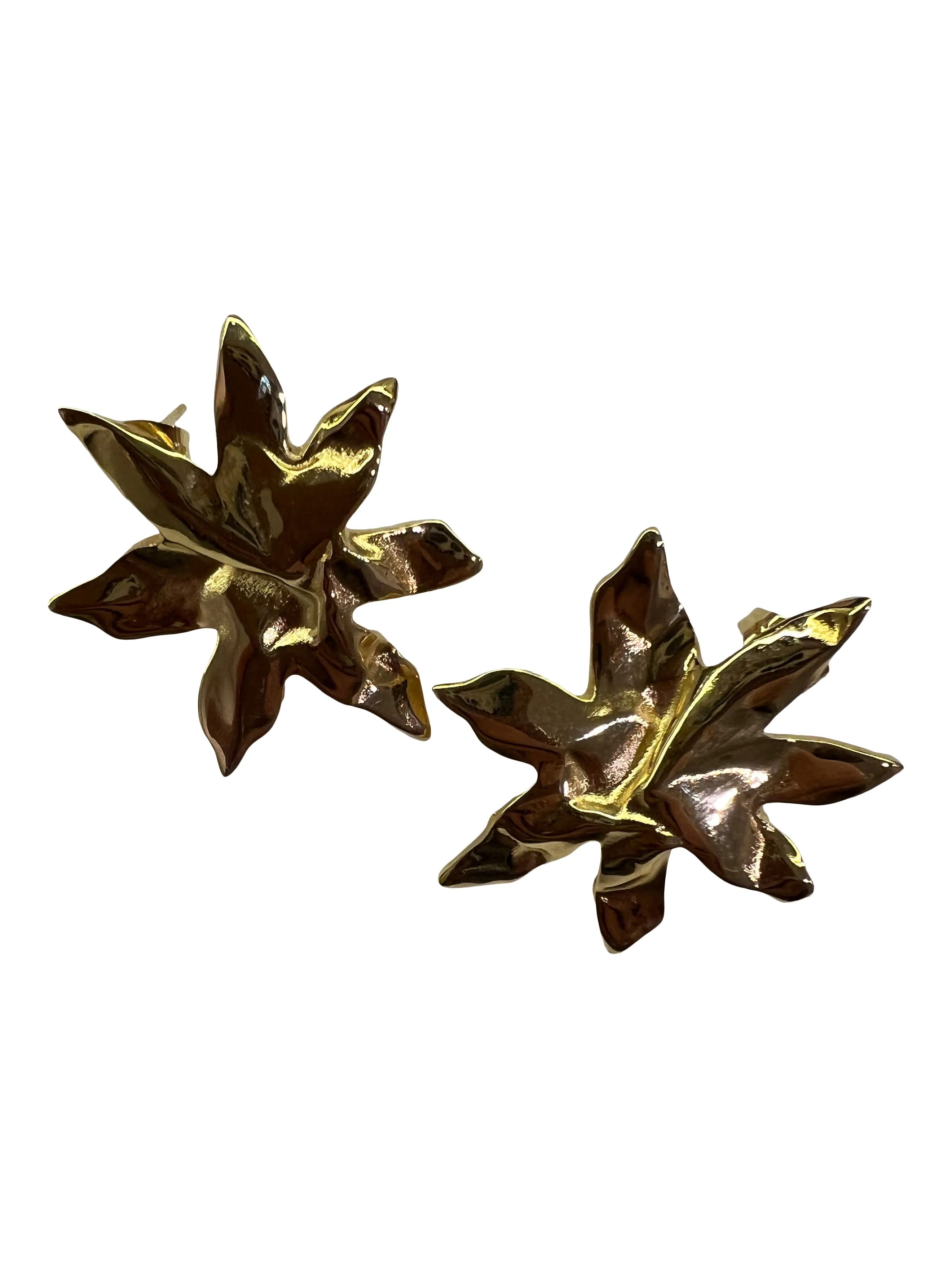 Tinsel Star Earrings - Gold