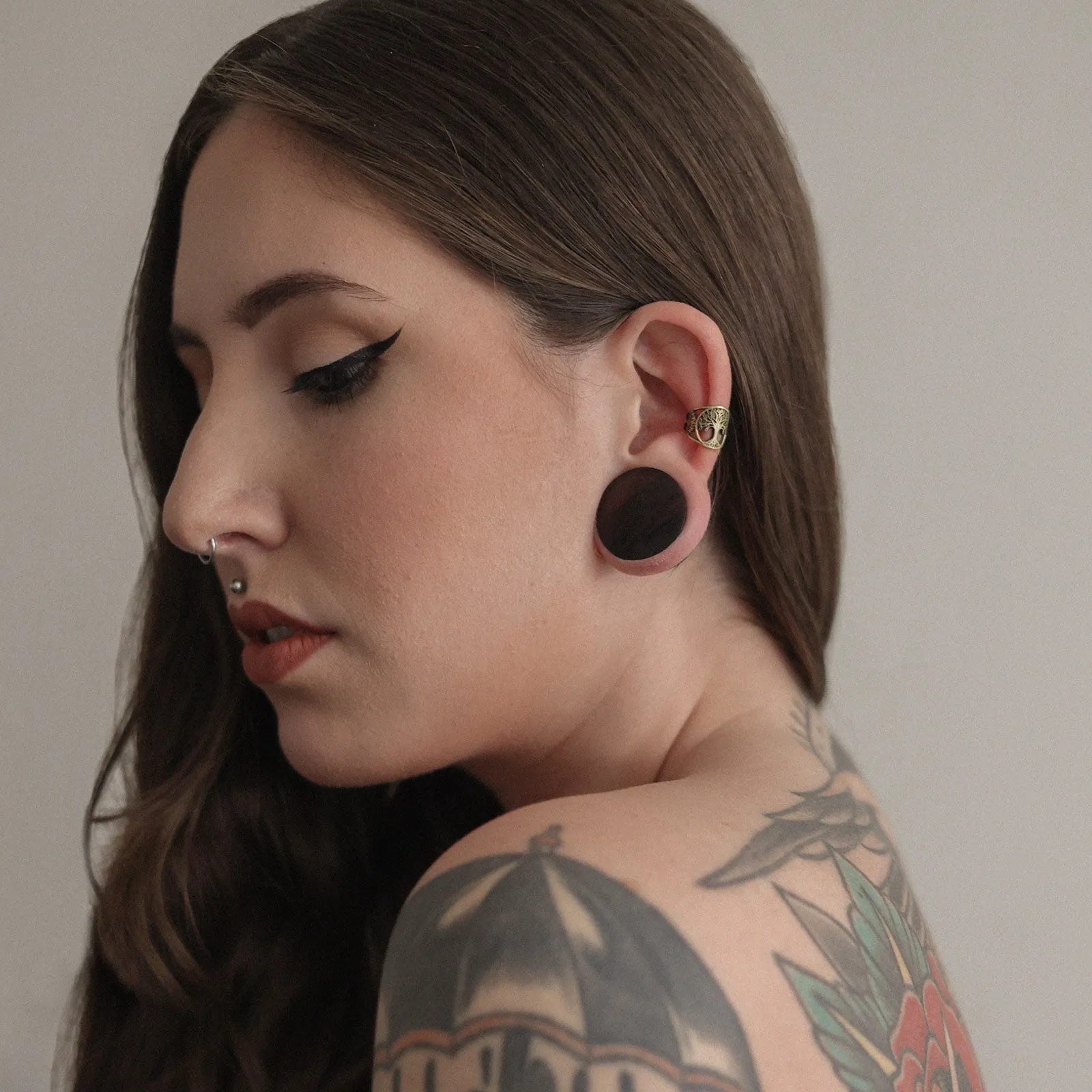 Tree Of Life Brass Ear Cuff