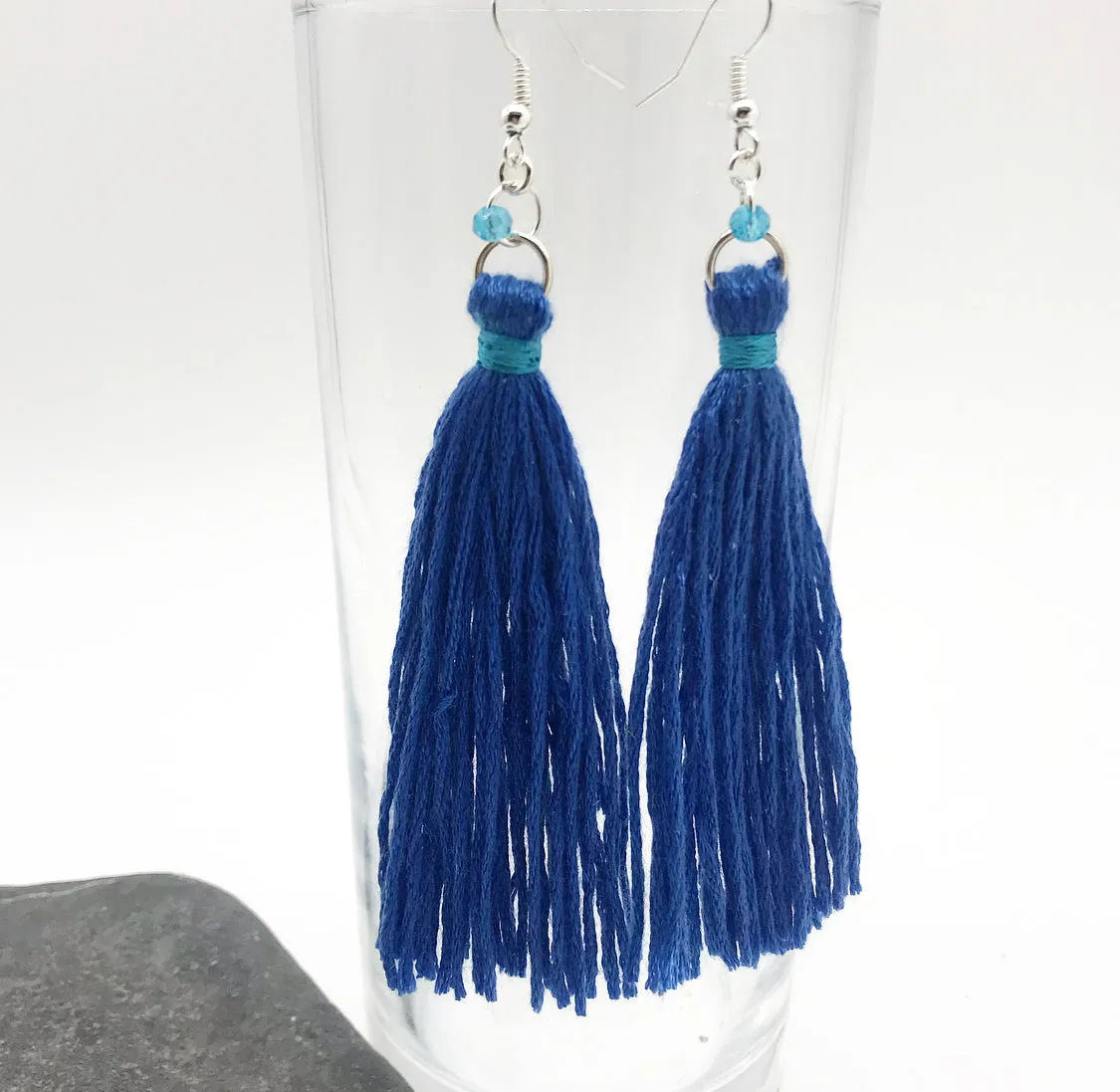 Turquoise Skies Tassel Earrings