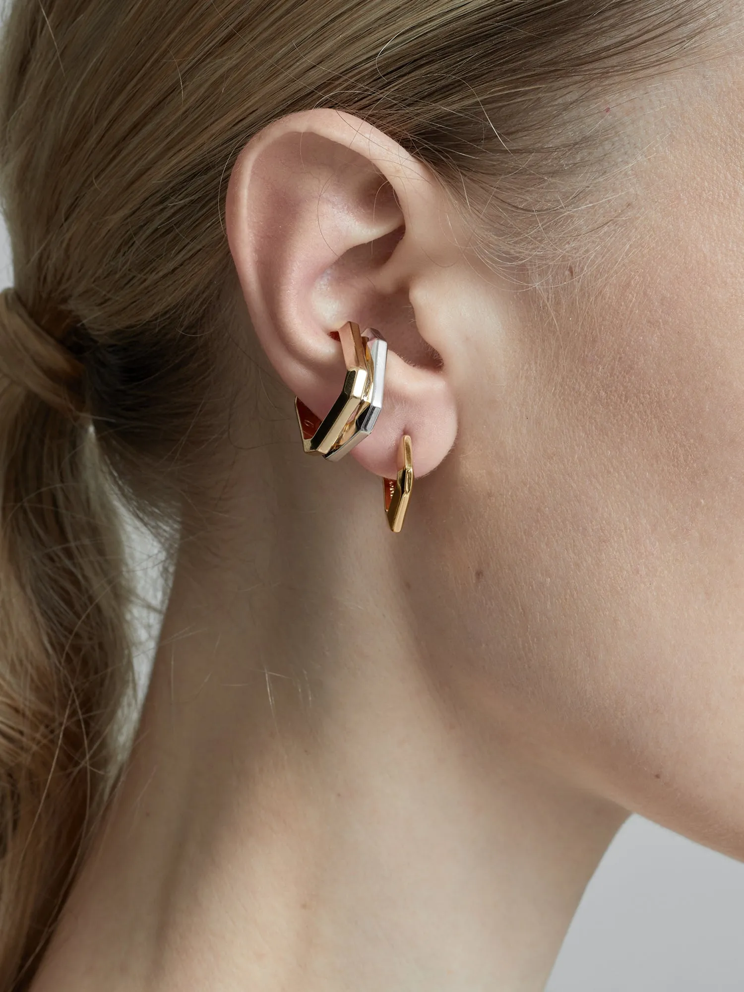Two Tone Gem Ear Cuff