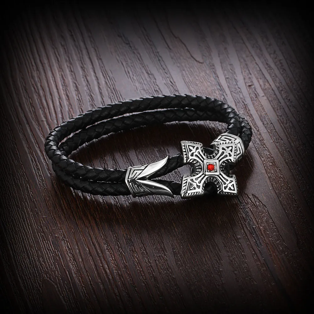 Vintage Stainless Steel Men Bracelet Men Bangle Jewelry Wrap Wristband For Men op Quality Classic Bracelet