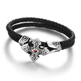 Vintage Stainless Steel Men Bracelet Men Bangle Jewelry Wrap Wristband For Men op Quality Classic Bracelet