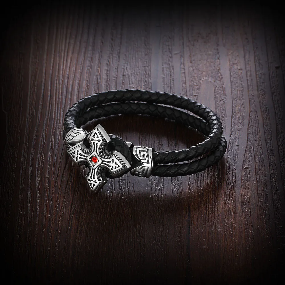 Vintage Stainless Steel Men Bracelet Men Bangle Jewelry Wrap Wristband For Men op Quality Classic Bracelet