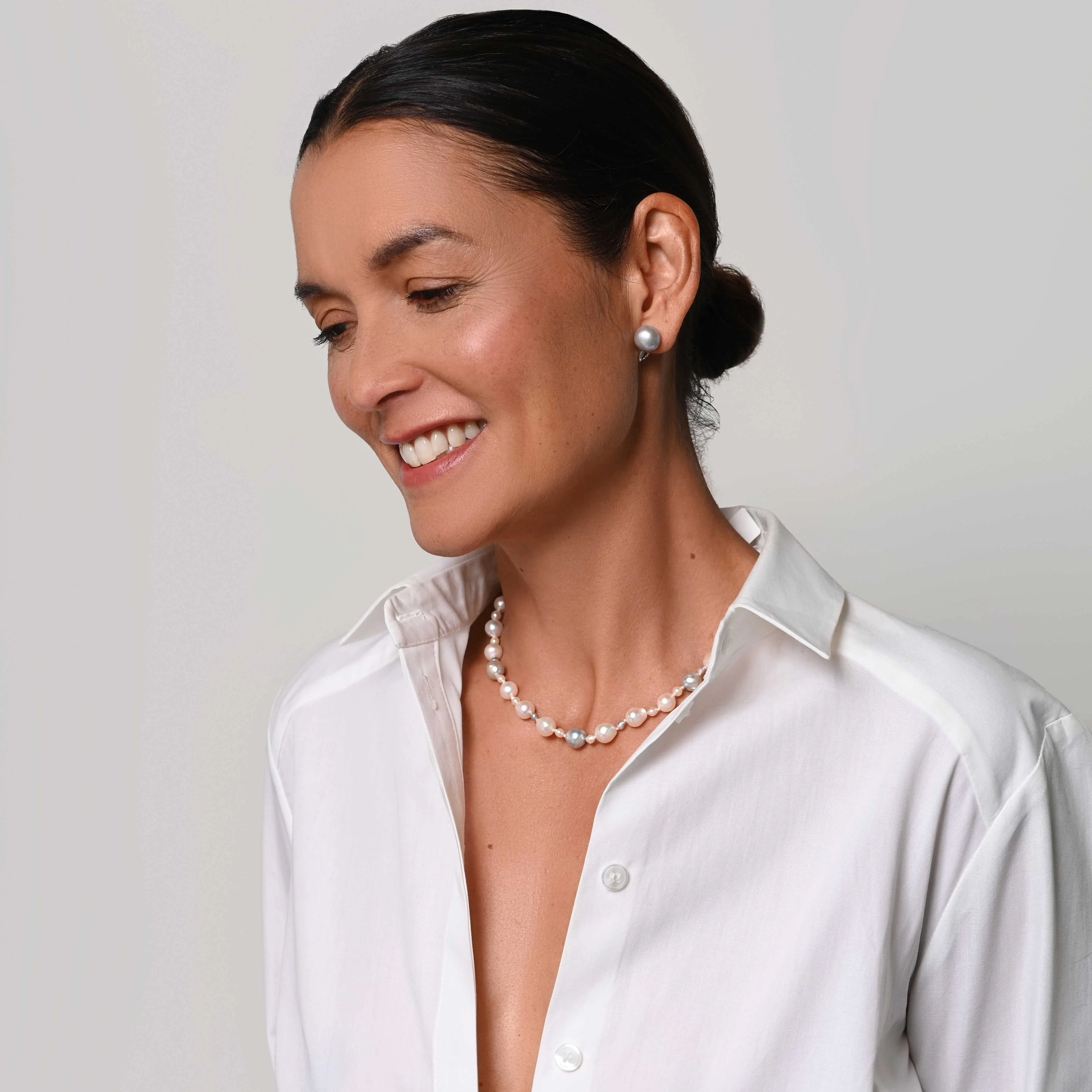 White & Grey, Seed & Akoya 'The Original' Pearl Necklace