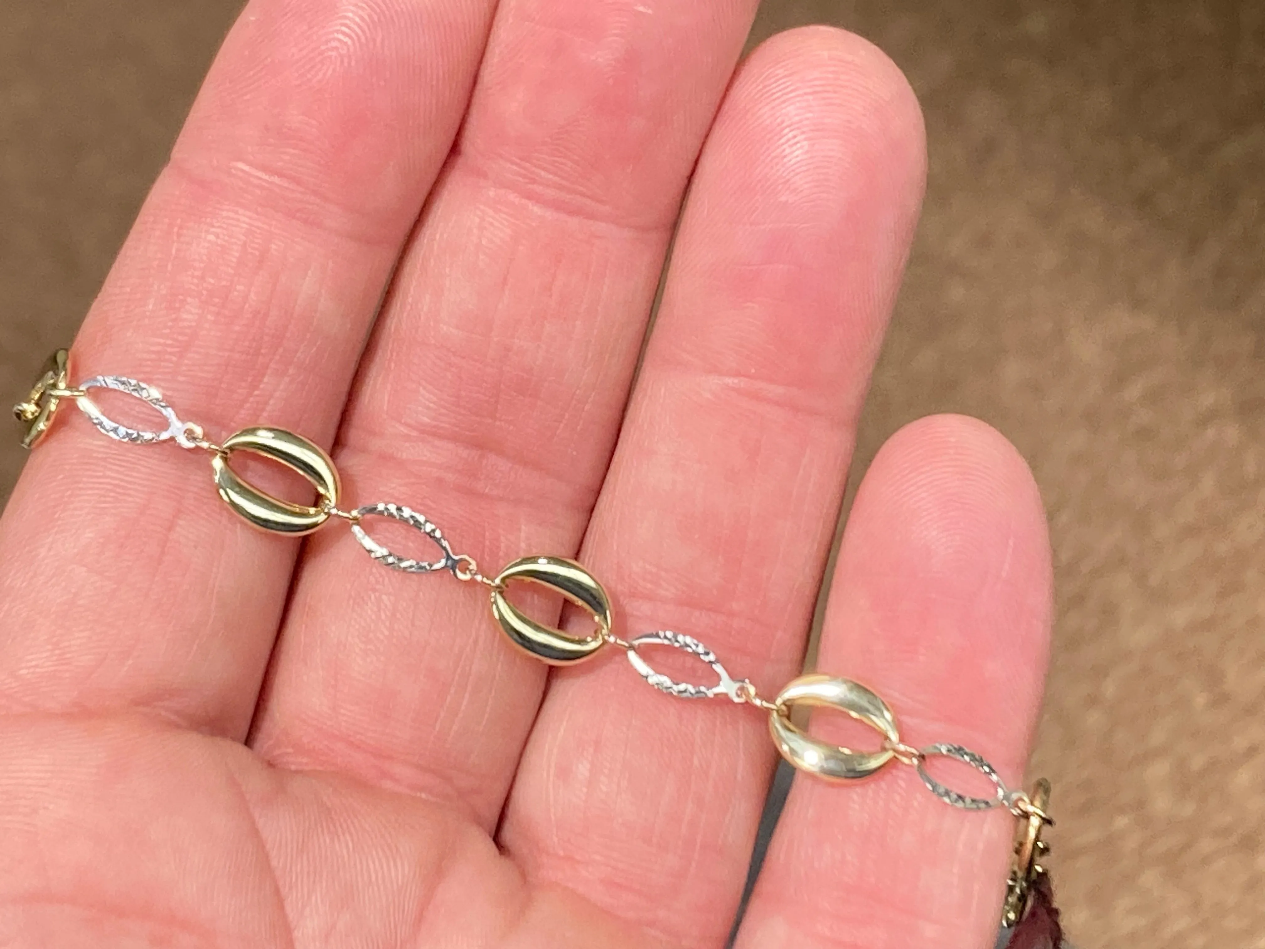White And Yellow Gold Bracelet