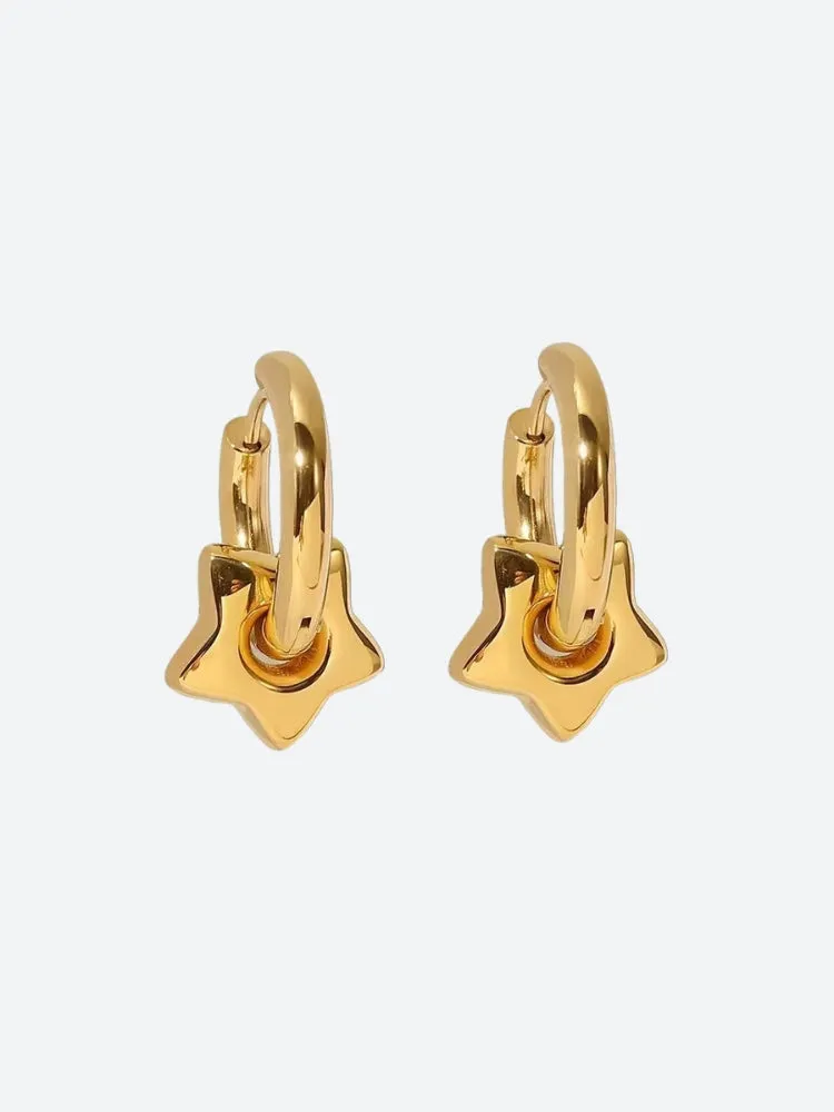 Y2K Star Heart Hoop Earrings